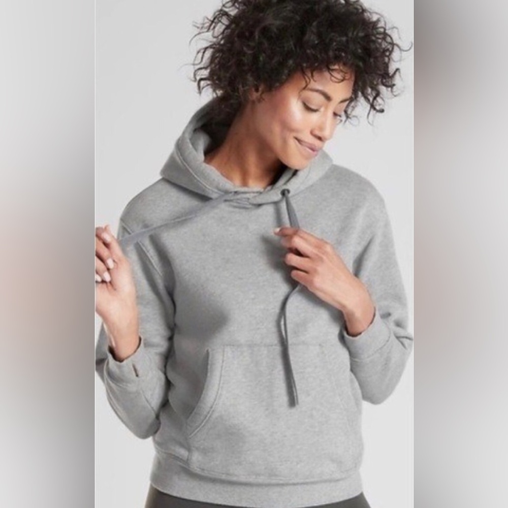 Athleta Women's 24/7 Sweatshirt Hoodie in Grey Size S